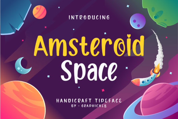 Amsteroid Space: A Playful Display Font That Lifts Digital Headlines