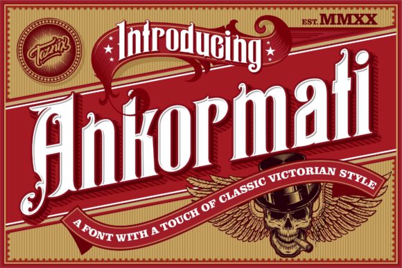 Ankormati: A Bold Vintage Display Font That Anchors Creative Identity