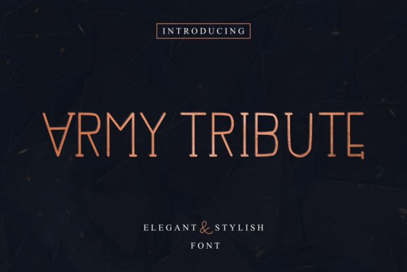 Army Tribute: A Display Font That Commands Attention