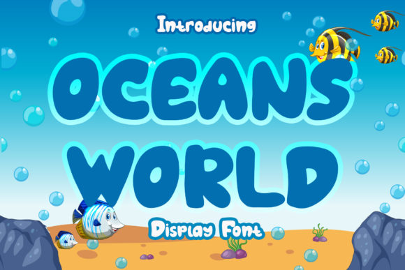 Oceans World: A Quirky Display Font for Handmade Creators