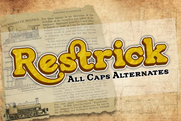 Restrick: A Bold Retro Display Font for Digital Branding